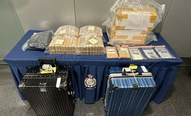 警方檢獲懷疑海洛英及約懷疑大麻花，總市值共約1100萬元 (警方圖片)