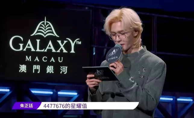 朱正廷公布超星練習生的第一次全球星耀值助力網絡排名。