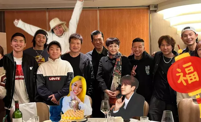 香港演藝人協會新理事合照留念，未能到場的也P圖搭夠。