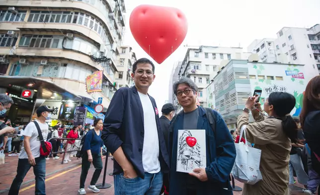 「活現香港」創辦人陳智遠(左)及「畫下嘢」成員張兆文(右)。