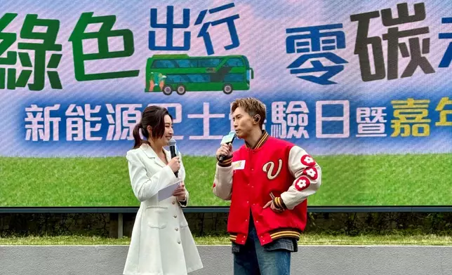 柏宇在活動上分享實踐綠色低碳生活的心得。