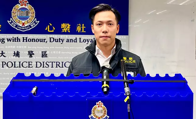 大埔警區刑事調查隊第五隊主管督察黃永灝。