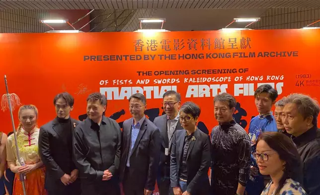 元彪、錢嘉樂、龐景峰、劉雅麗與等昨晚（3月27日）出席電影《新蜀山劍俠》4K數碼修復版首映。