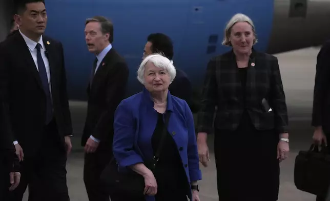 耶倫展開中國訪問行程。 AP圖片