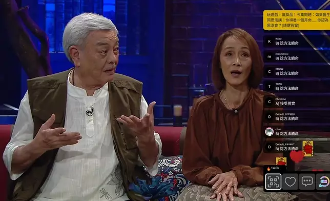 顏國樑與太太霍潔貞上月底曾亮相《直播靈接觸》分享「續命」經驗。