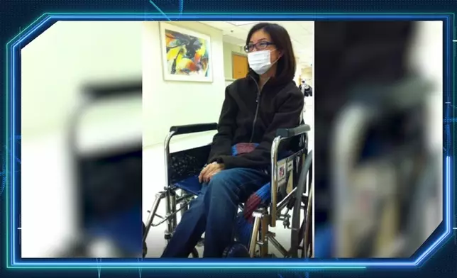 Mimi關節一度受影響未能走路，要靠拐杖、輪椅輔助。