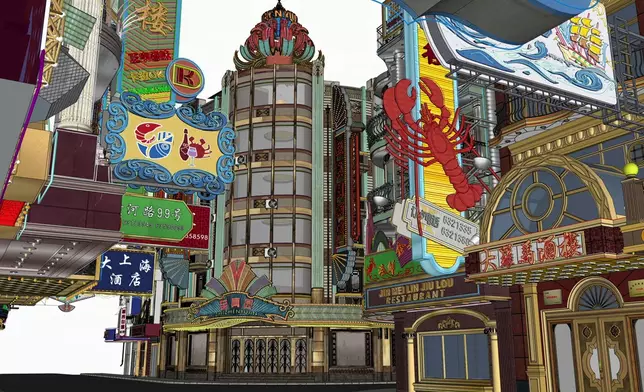 《繁花》黃河路至真園模型圖。