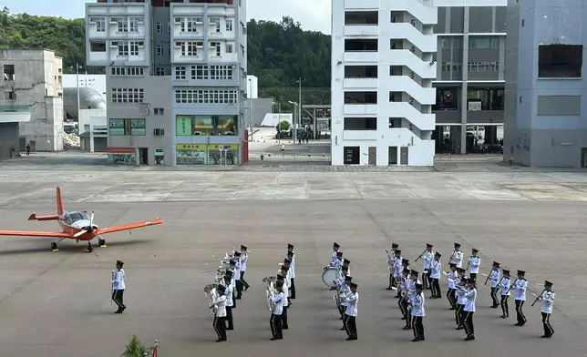 香港警察學院演奏樂曲打頭陣（巴士的報記者）