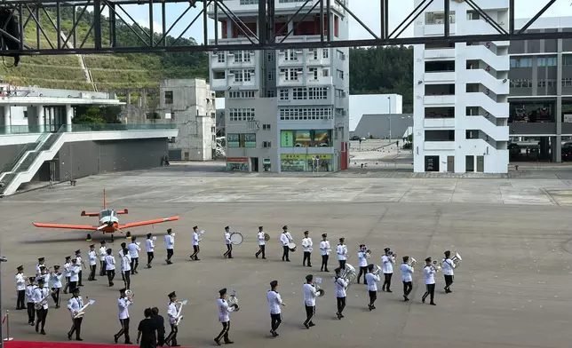 香港警察學院演奏樂曲打頭陣（巴士的報記者）