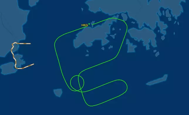 BCS547貨運航班飛機路線。Flightaware圖片