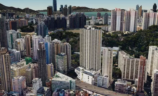 房委會自主研發資訊管理及分析平台「智築目」。圖示綜合建築信息模擬和地理資訊系統優化規劃及設計。政府新聞處圖片