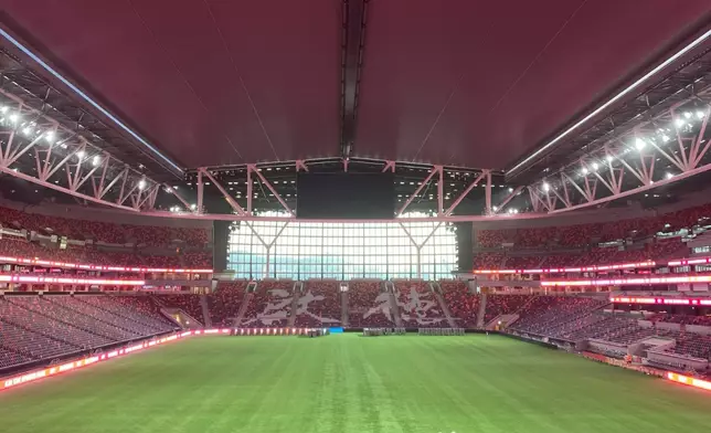 座椅展砌出「啟德」二字。（啟德體育園提供）