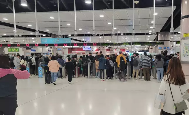 福田口岸。 巴士的報記者攝