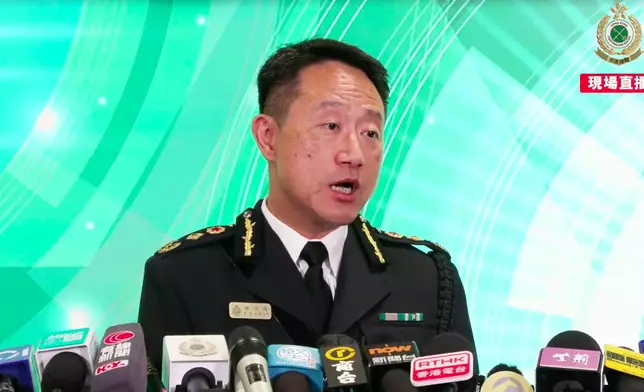 陳子達。海關FB直播截圖