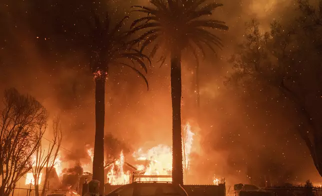 1月發生加州山火。AP圖片