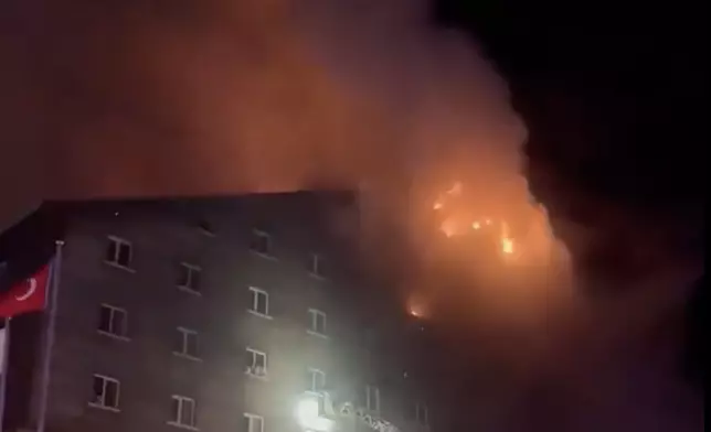 土耳其滑雪度假區酒店發生火警 (X圖片)