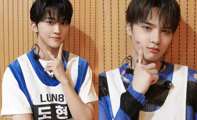 Do Hyun（左）與Eun Ho（右）將暫停活動（LUN8 Weverse圖片）