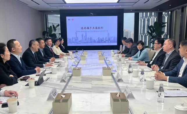 創新科技及工業局局長繼續訪問上海。 政府新聞處圖片