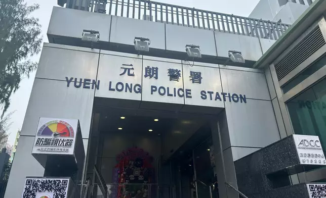 元朗警署 。巴士的報記者攝