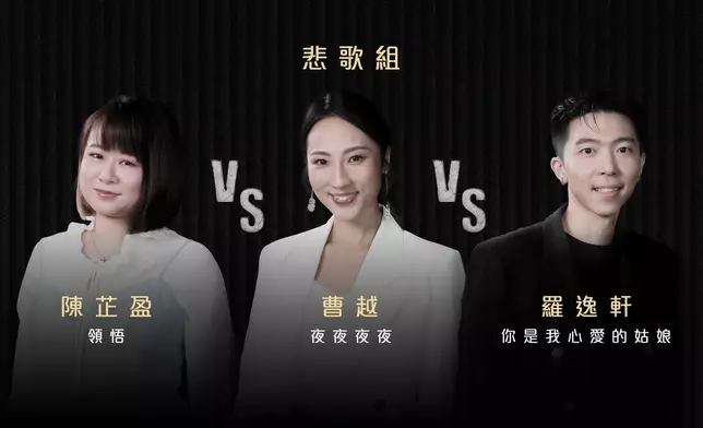 「悲歌組」：陳芷盈《領悟》VS曹越《夜夜夜夜》VS羅逸軒《你是我心愛的姑娘》