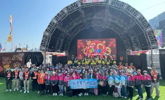 警務處及消防處於10日聯同「友邦嘉年華」主辦方舉行跨部門應變演習。