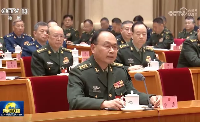 李東發言。央視截圖