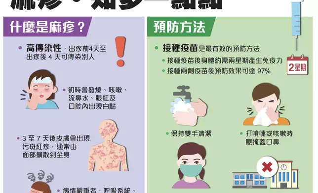 麻疹。網站截圖