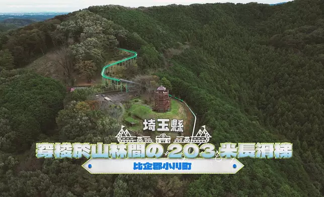 又南順利行完成203米長的滑梯。