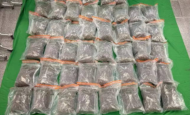 檢獲的毒品。政府新聞處圖片