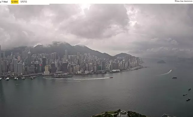 分區實時天氣照片。天文台網站