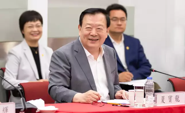 夏寶龍繼續澳門行程。港澳辦資料圖片