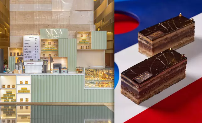 「法國五月」限定甜點——歌劇院蛋糕，每一口都洋溢著法式甜點工藝的細膩追求，展現出法式烹飪藝術的精妙之處。