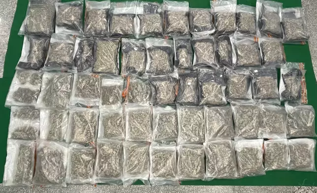 ​香港海關檢獲的懷疑液態大麻花。政府新聞處圖片