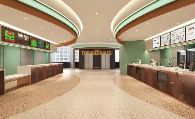 「Cine Art Hollywood」戲院設計簡潔俐落，並融入影藝戲院獨特風格，以品牌主題色薄荷綠作為主調。