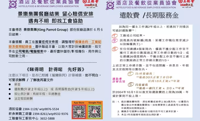 酒店及餐飲從業員協會FB