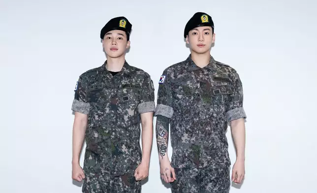 BTS成員JIMIN與柾國在6月11日正式退伍。網上圖片