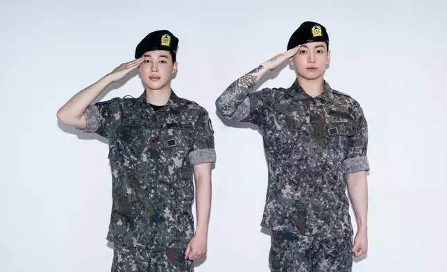 BTS成員JIMIN與柾國於6月11日退伍。網上圖片