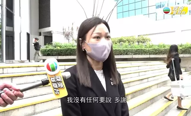 余思敏未有回應傳媒提問。