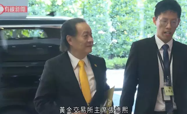 香港黃金交易所主席張德熙。有線新聞影片截圖
