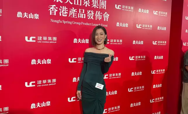 余詩曼以「東方樹葉」香港區代言人的身分出席（本網記者攝）