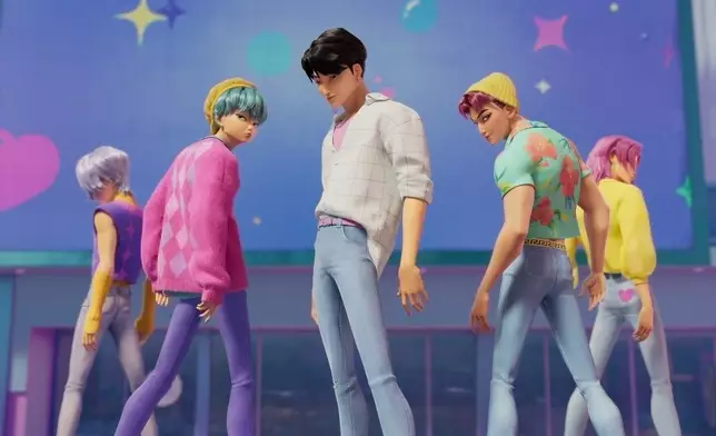 反派男團「Saja Boys」因帥氣造型與洗腦音樂爆紅。Netflix圖片