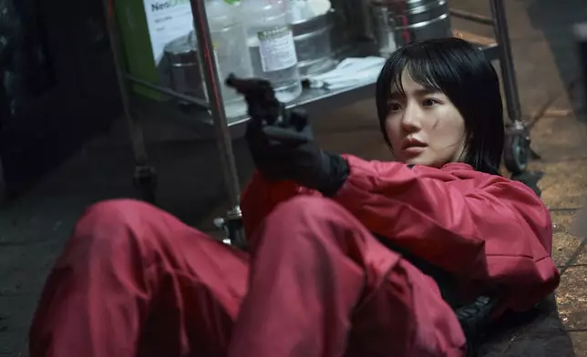 朴圭瑛憑《魷魚遊戲》中脫北者「姜霞」一角入圍2025金德比電視大獎最佳女配角。Netflix圖片