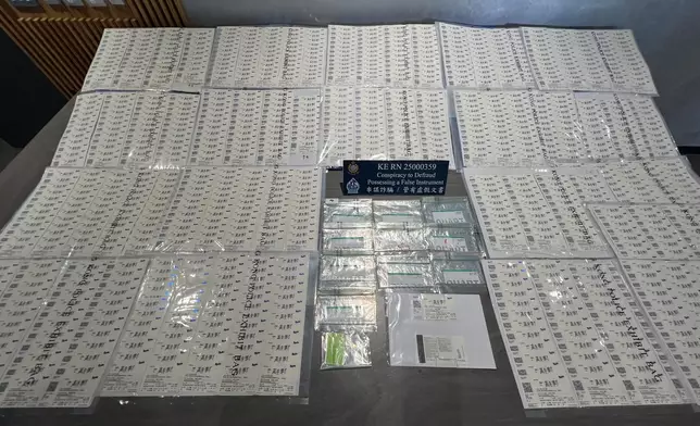 檢獲的假門票。