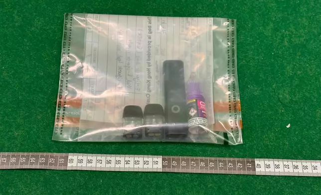 第二宗案件中檢獲的懷疑另類吸煙產品。 政府新聞處圖片