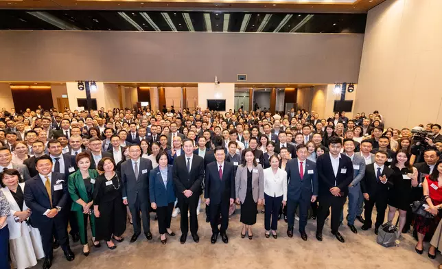投資推廣署舉辦國際及內地企業落戶香港歡迎會，行政長官李家超親臨主禮。政府新聞處圖片