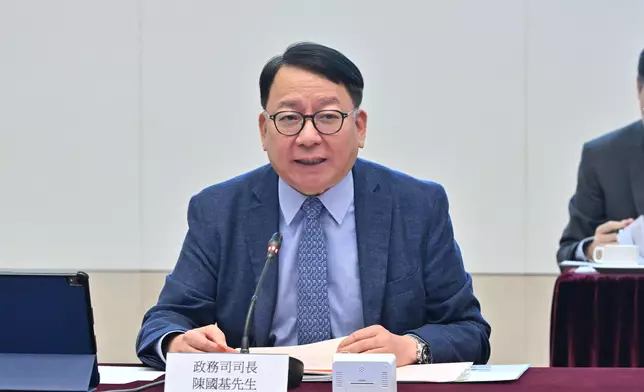 政務司司長陳國基。政府新聞處圖片