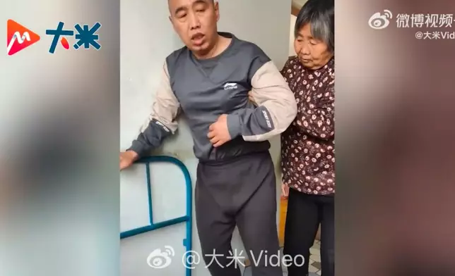 8旬婦照顧腦梗女婿17年，幫女兒撐起一個家。影片截圖