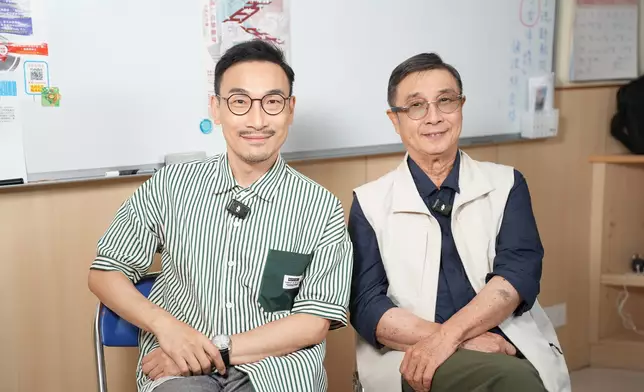泰臣與劉松仁近日為舞台劇《百年人海》拍攝宣傳影片。