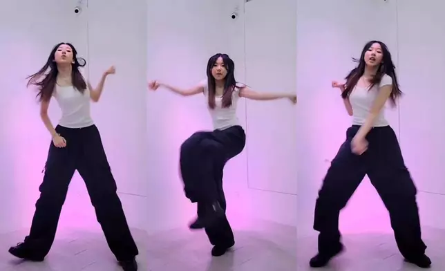 Jasmine 跳舞好好睇架。