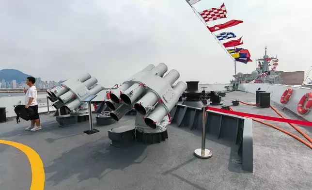 運城艦上的武器。讀者提供圖片